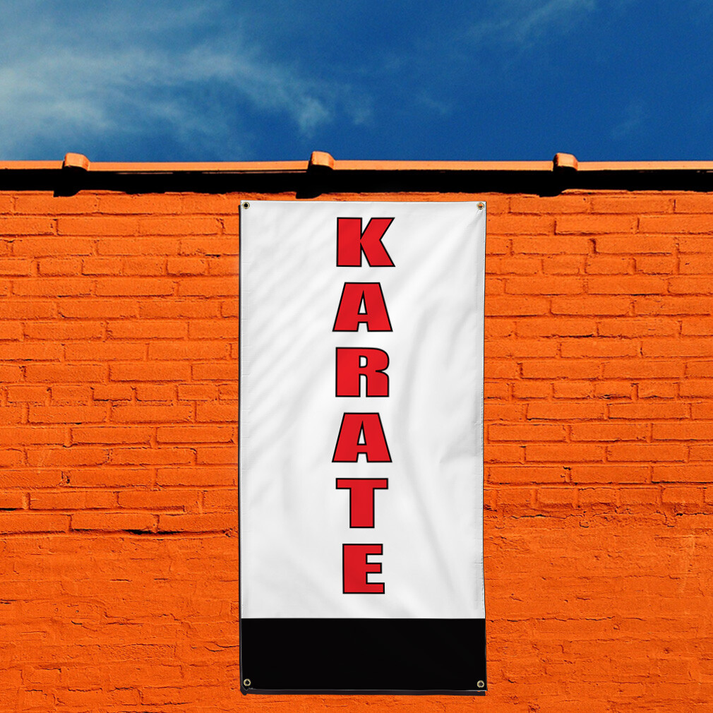 Vertical Vinyl Banner Multiple Sizes Karate Martial Arts Promotion Business