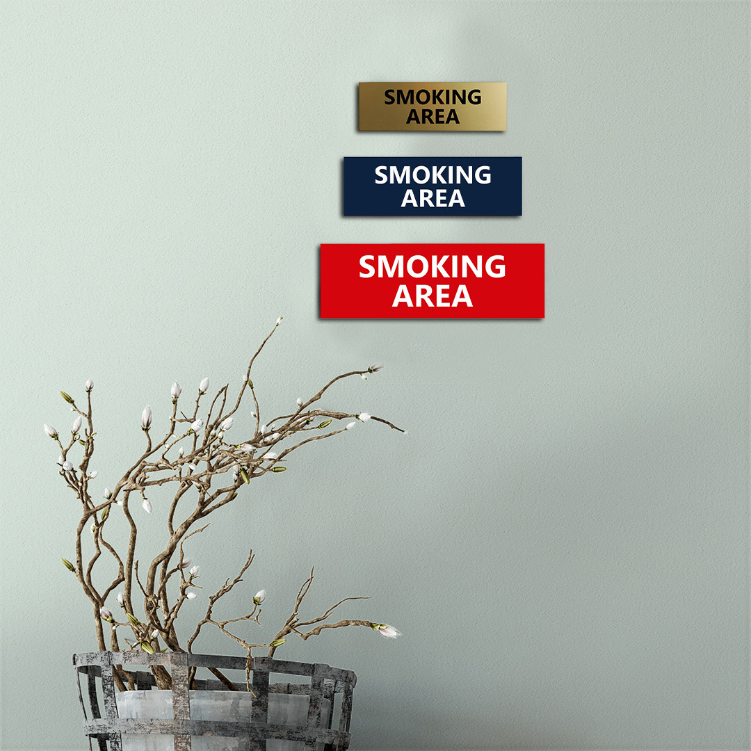 Basic Smoking Area (Yellow / Black) – Small (2 x 6&Prime;)