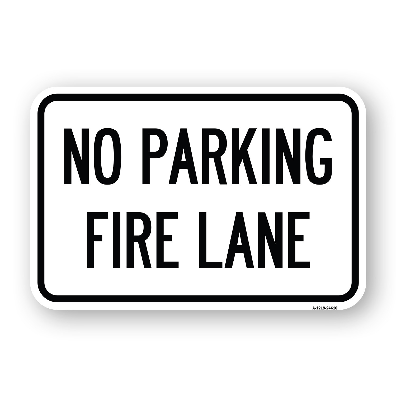 Pavement Stencil No Parking Fire Lane Heavy Gauge Aluminum Parking Sign