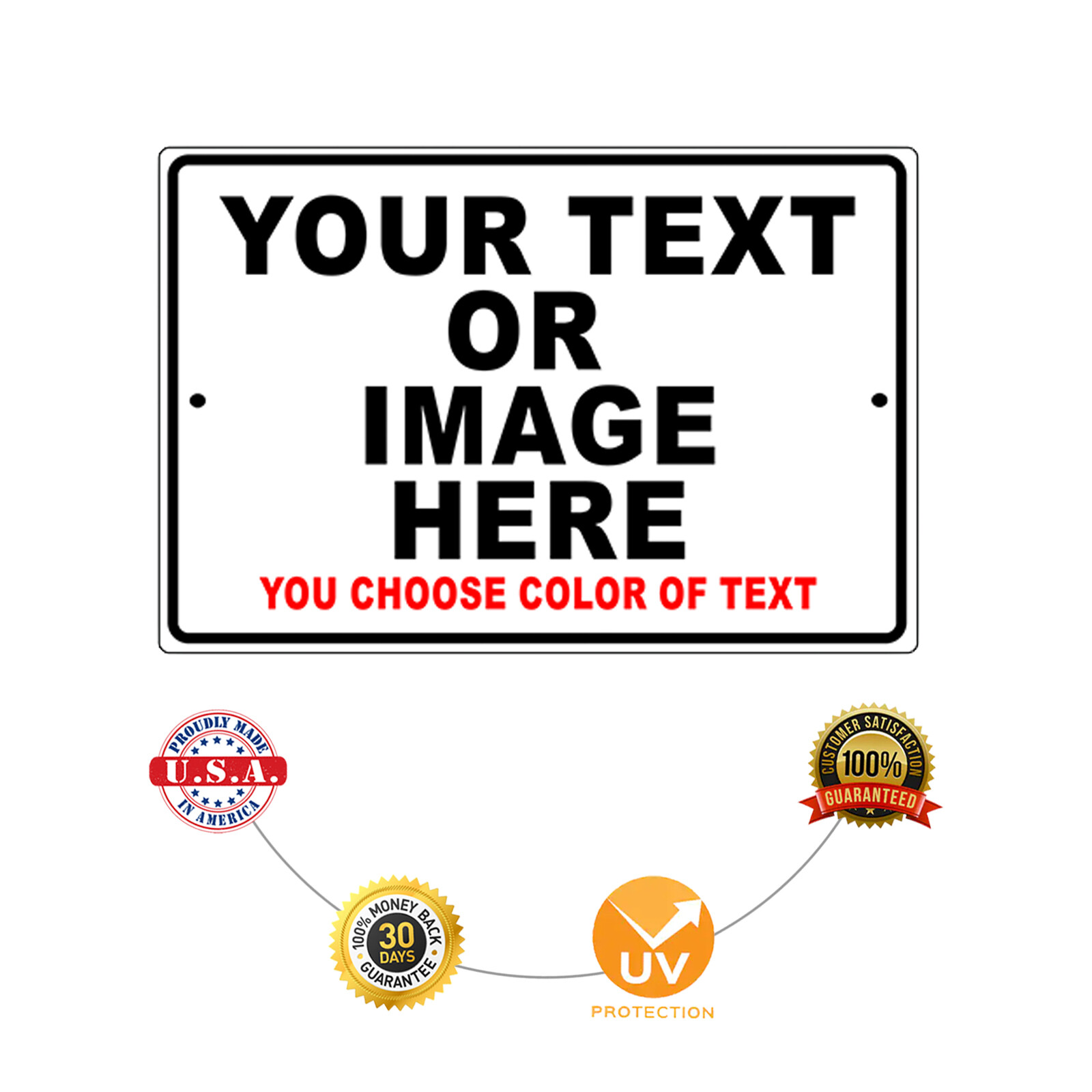 Personalized Your Own Choice Words And Image Custom Designs Aluminum Metal Sign