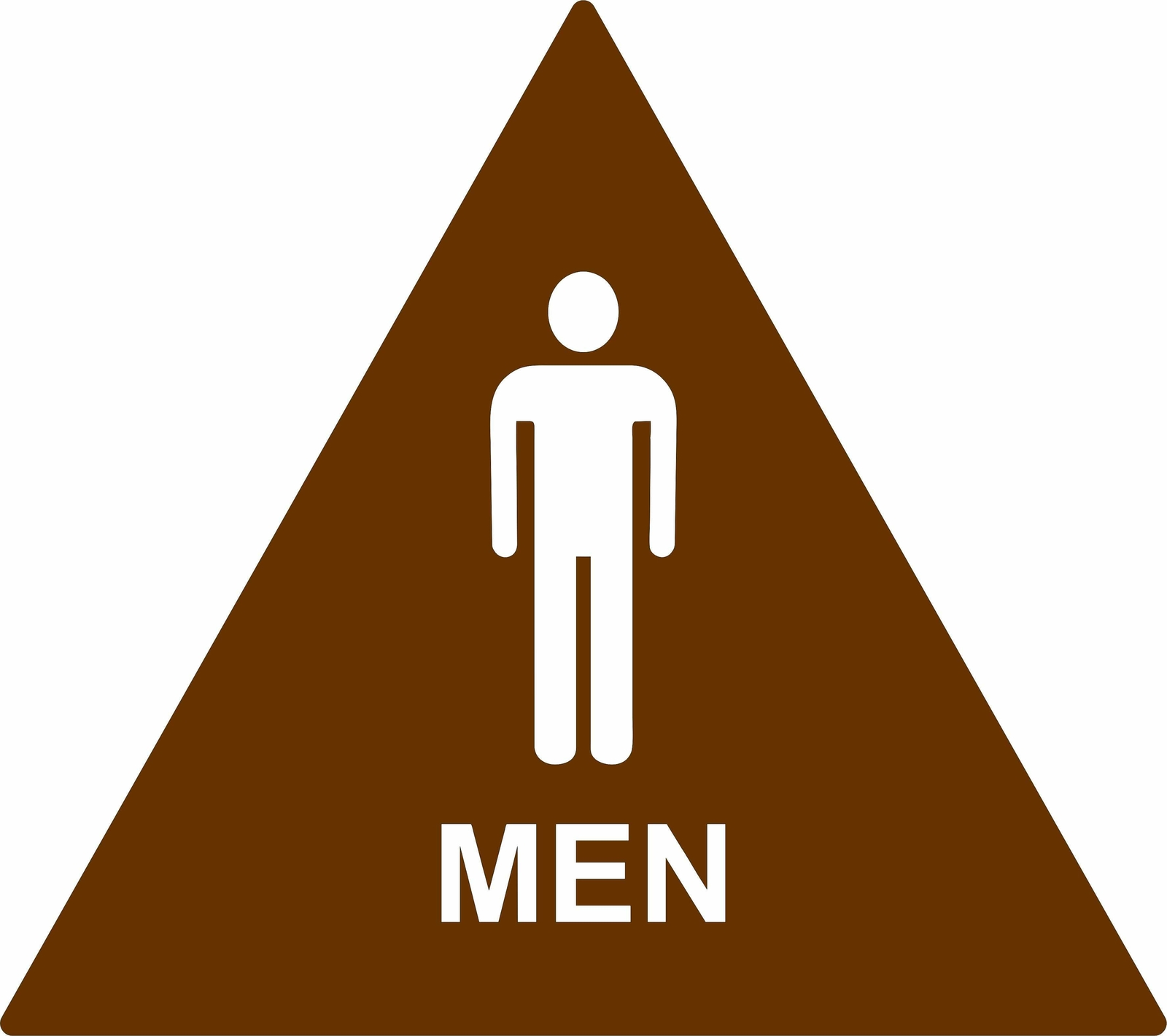 SignOptima™️ ADA Compliant Men&rsquo;s Geometric Triangle Restroom Door Sign