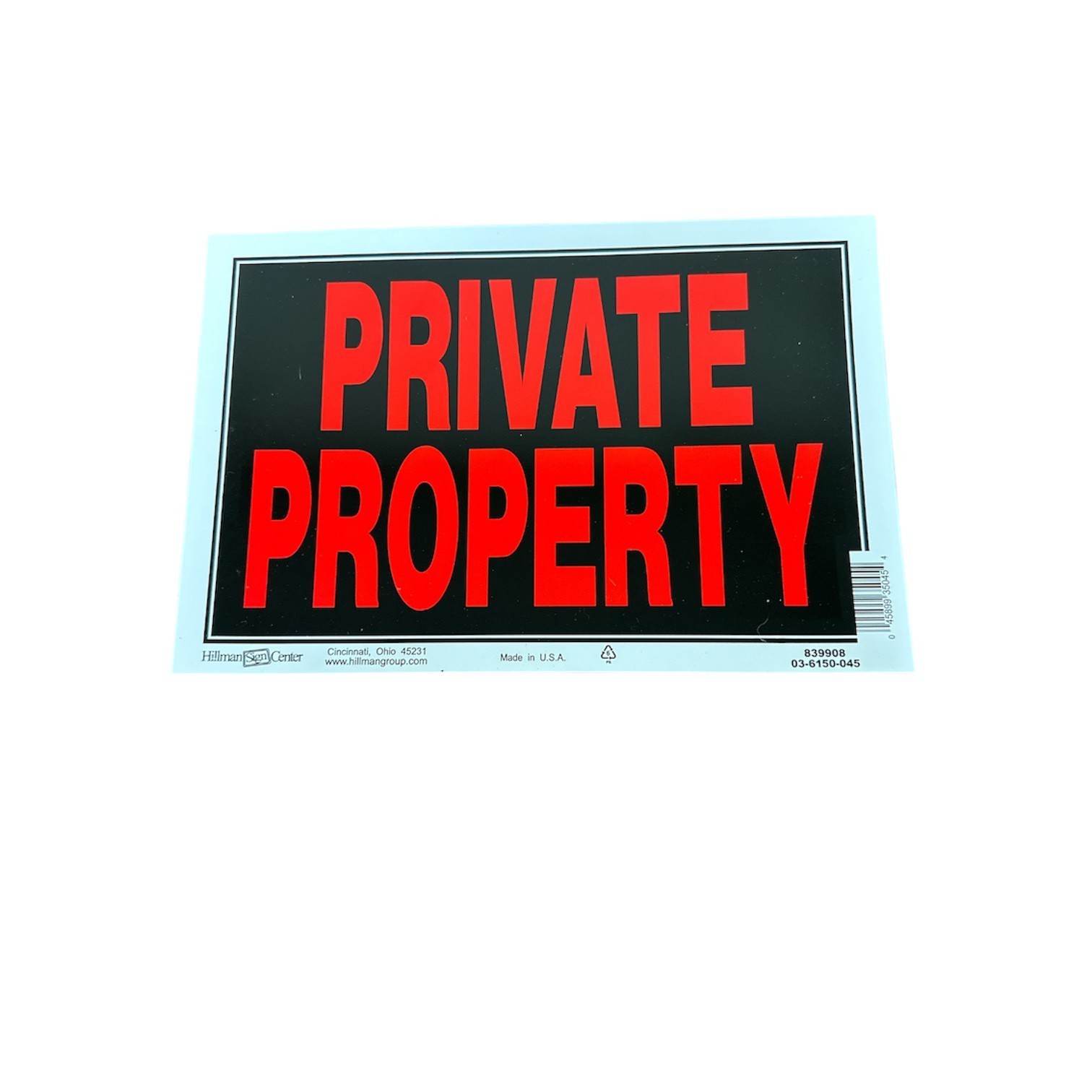 Hillman 8&Prime; x 10&Prime; Plastic Signs Various Models New