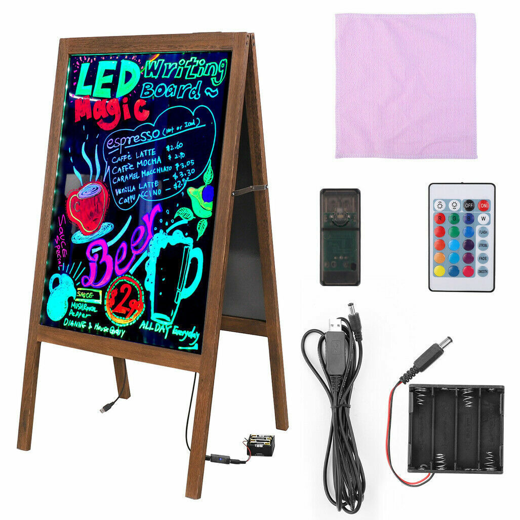 Sidewalk Chalkboard Large Tall Professional Magnetic Surface 2-Sided Sign Menu