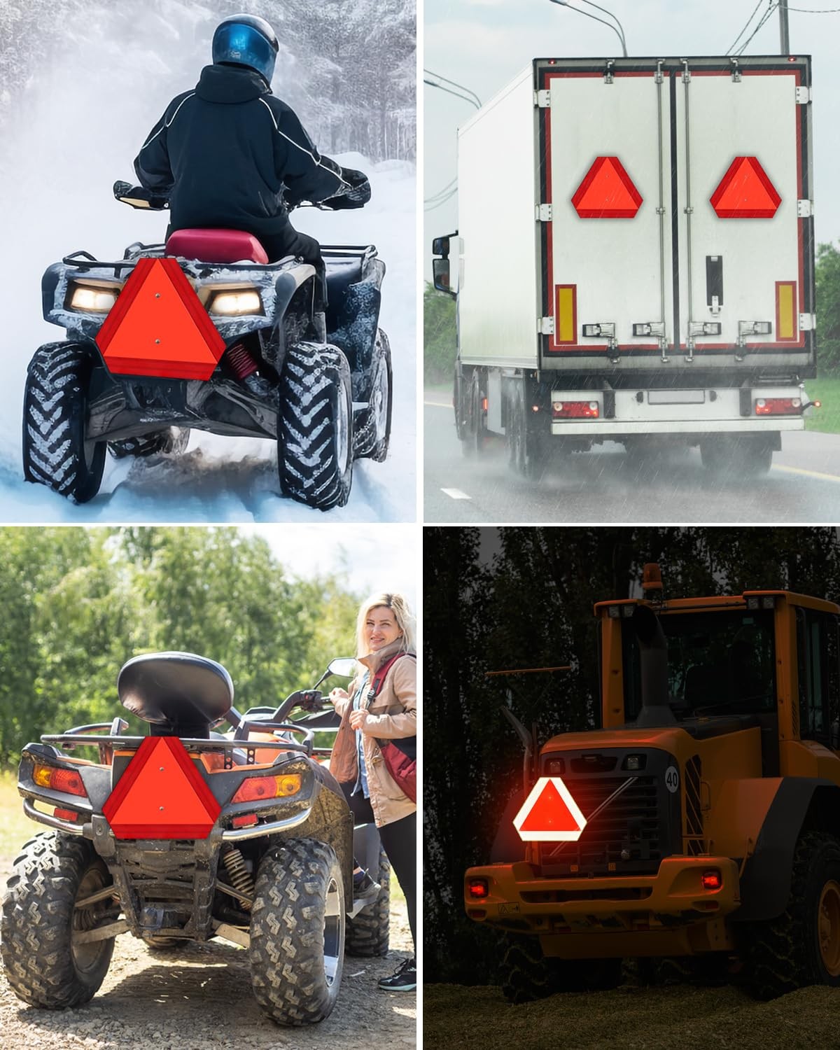 Slow Moving Vehicle Sign Aluminum 14&Prime;x16&Prime; 40Mil Metal Reflector