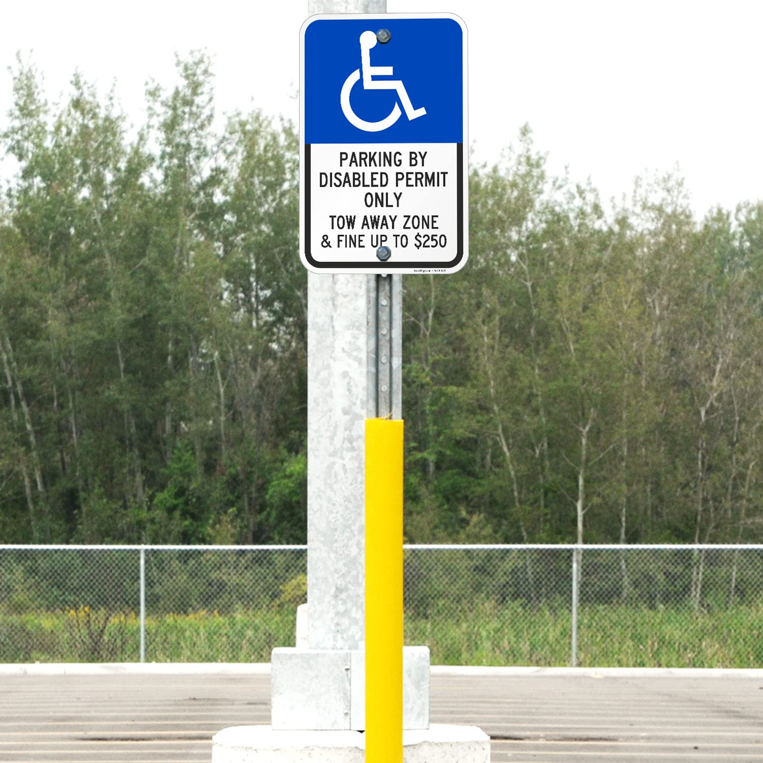 Basics 18 X 12 Inch “Parking by Disabled Permit, Tow-Away Zone”