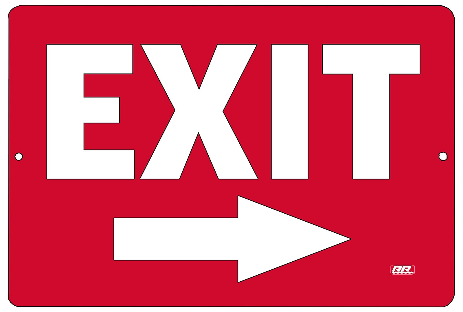 Rogue River Tactical Warning Exit Right Arrow Metal Tin Sign Business Retail …