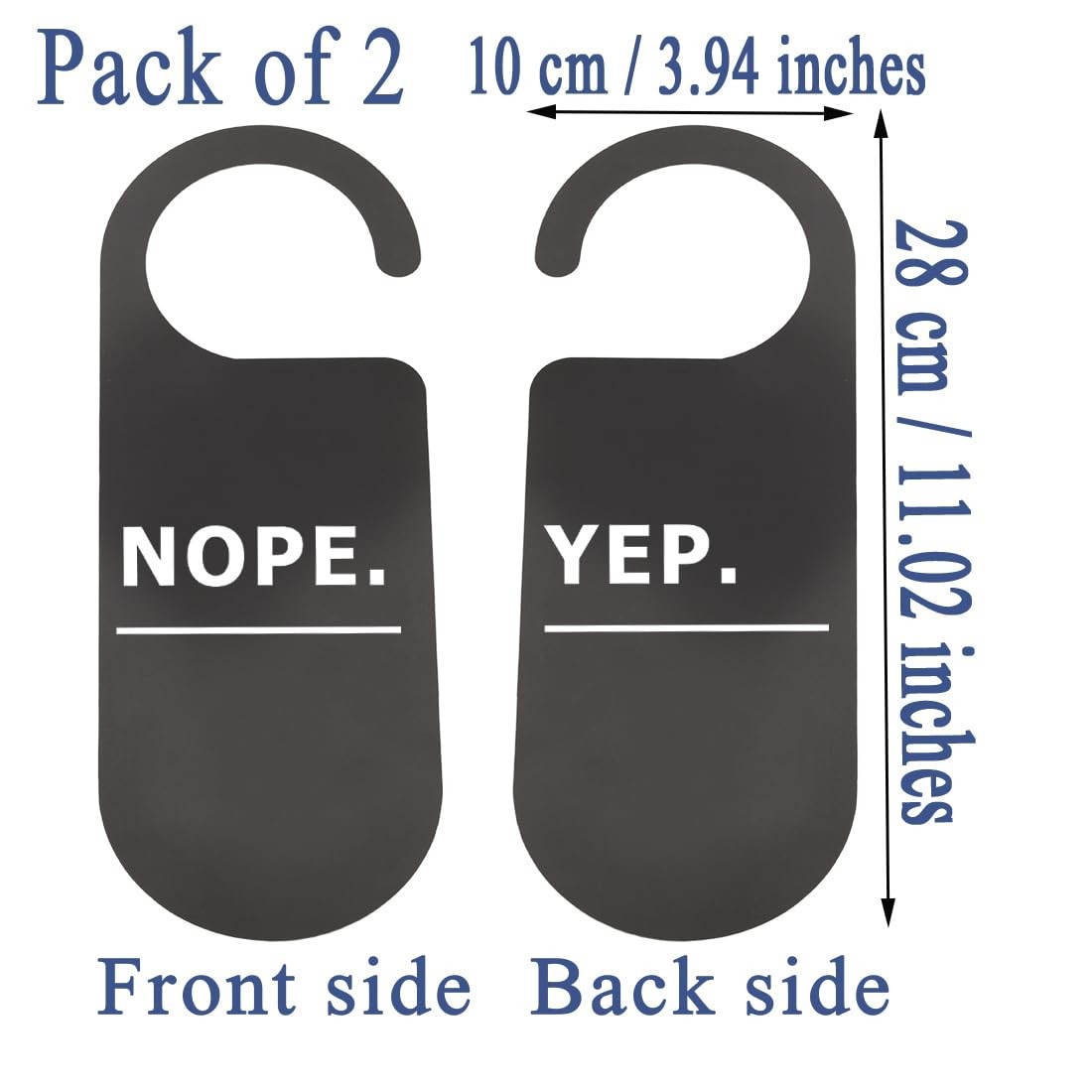 2 Pcs Nope Yep Do Not Disturb Sign Work Door Hanger Office Sign (Double Sided…