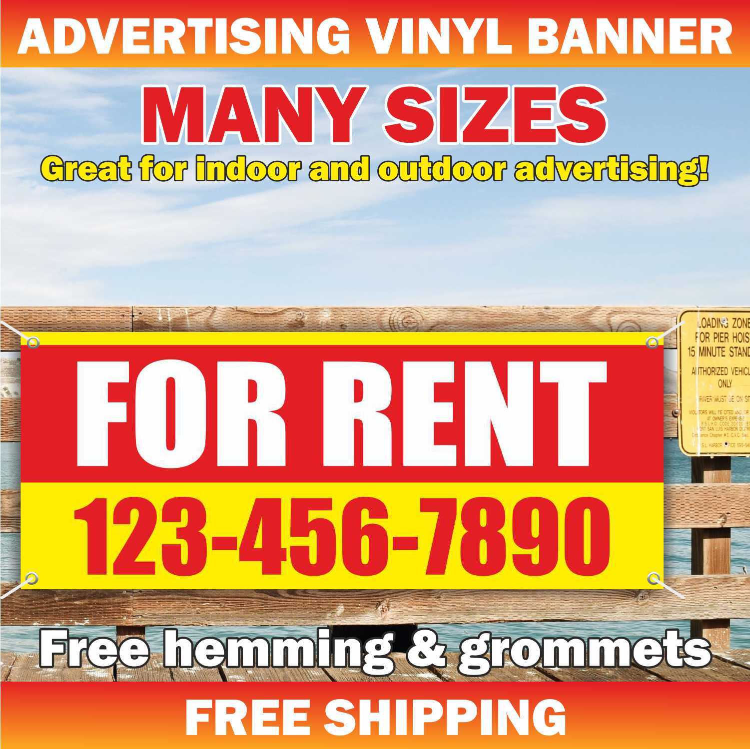 FOR RENT Advertising Banner Vinyl Mesh Sign buy sell realtor phone number