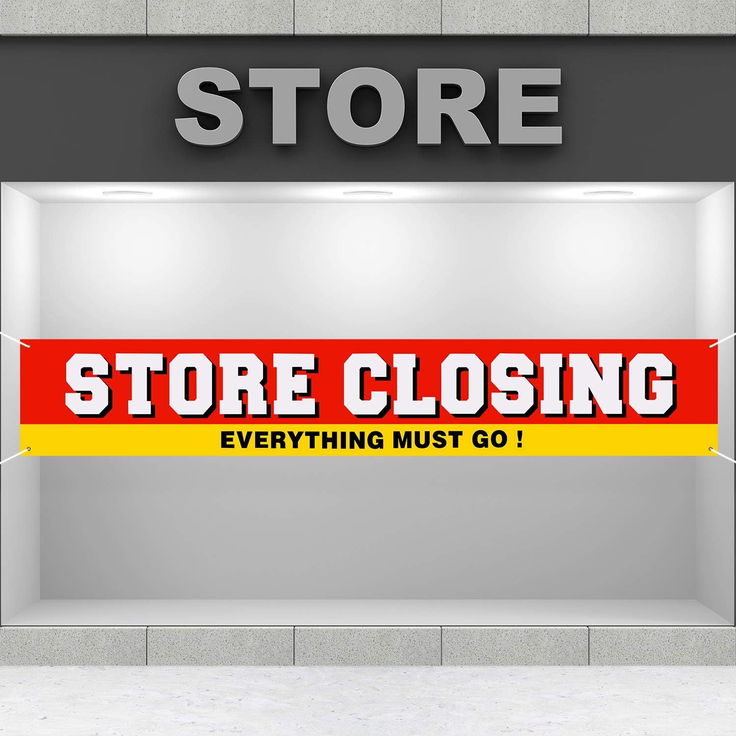 Large Store Closing Sign Banner Everything Must Go Advertising Banner Going Out