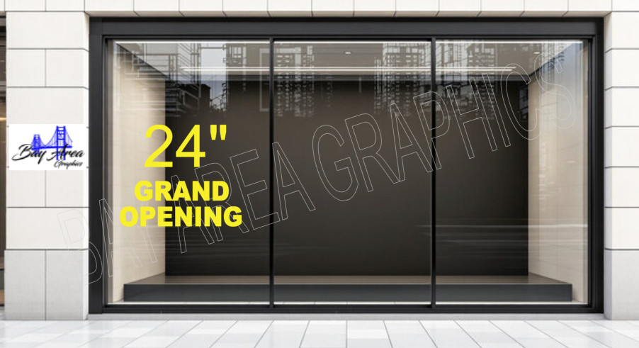 Grand Opening Window Sign Vinyl Decal Waterproof Outdoor Storefront Advertising