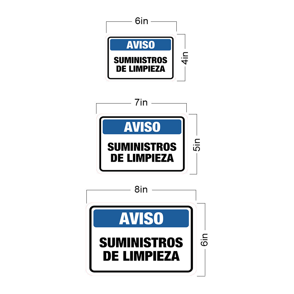 Classic Framed Plus Aviso Suministros De Limpieza Door or Wall Sign