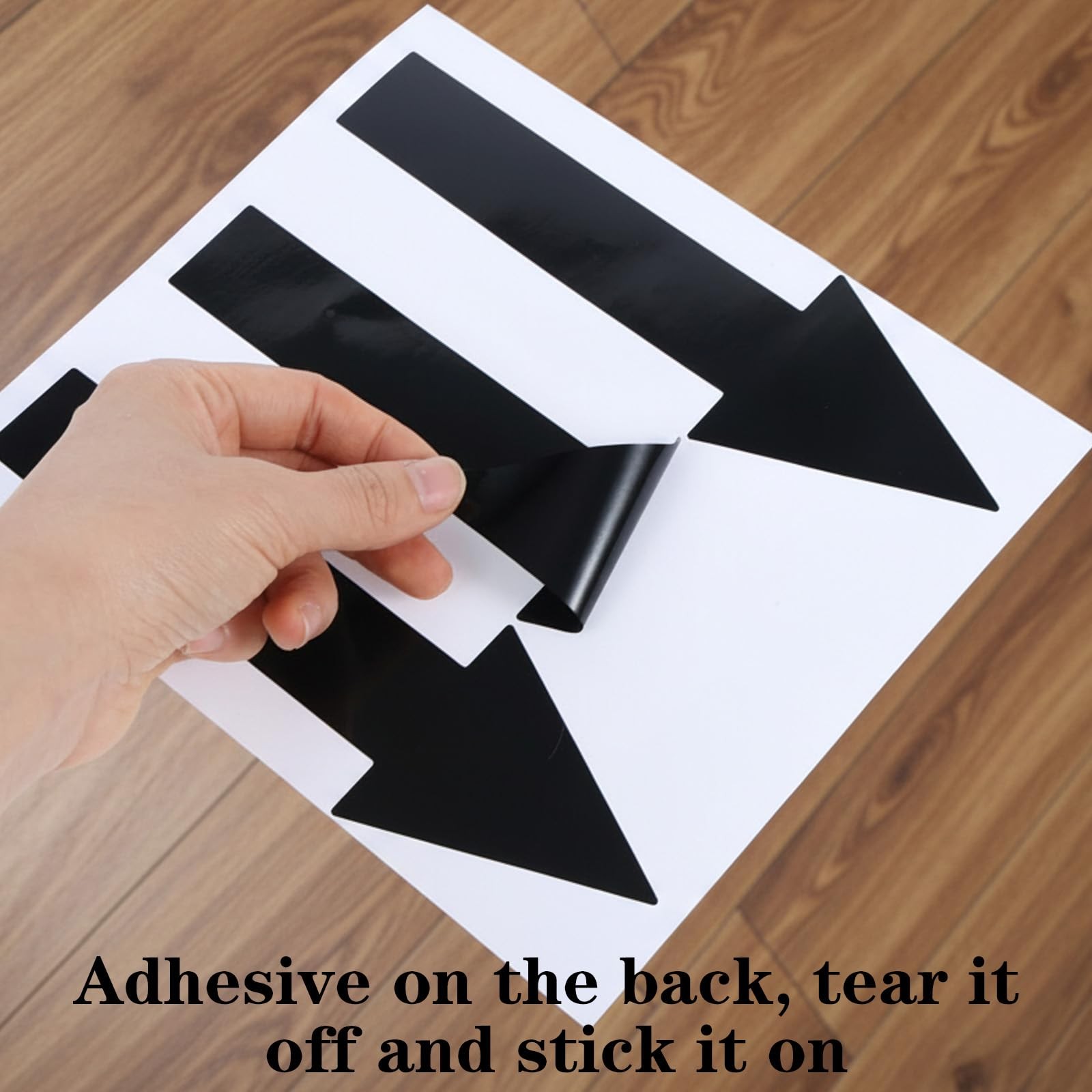 7.87&Prime;x2.36&Prime; Black Arrow Stickers for Signs, 12 Pack Waterproof PVC Floor Deca…