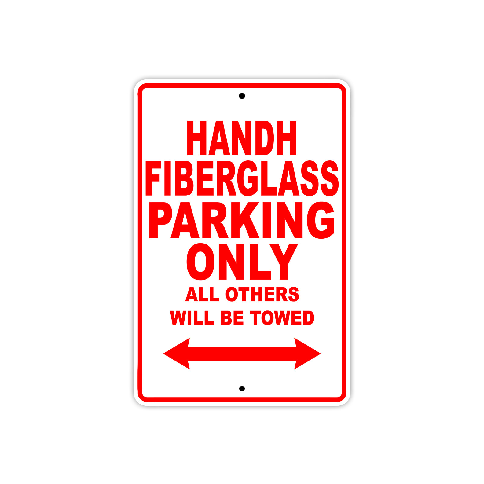 Handh Fiberglass Parking Only Wall Art Decor Novelty Notice Aluminum Metal Sign