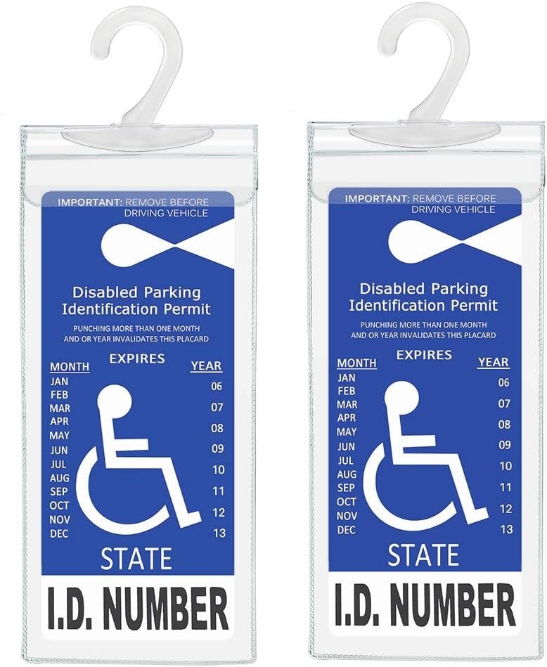 Handicap Parking Placard Holder Protective Cover for Disabled Permit Large Ha…