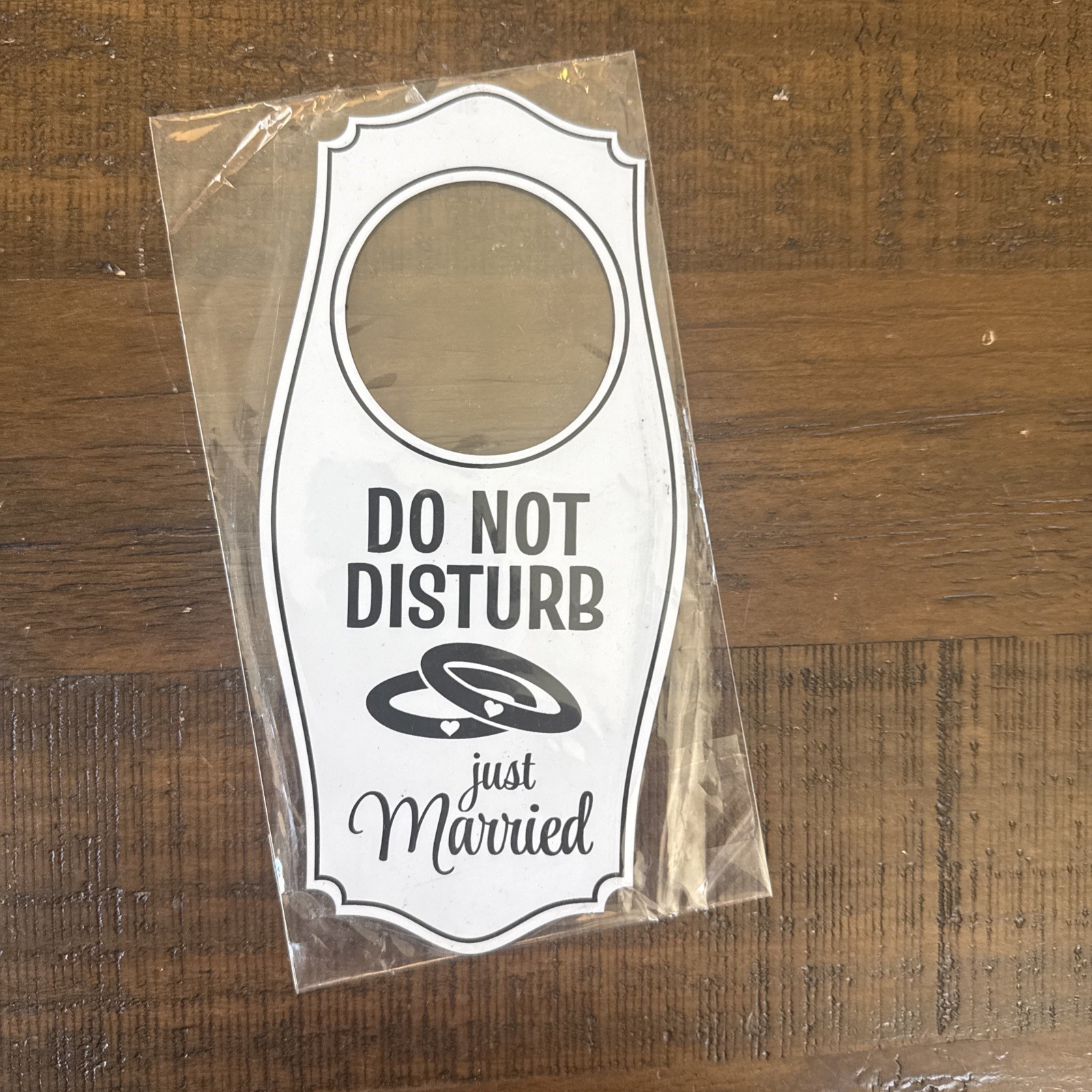 Do Not Disturb Just Married Door Hanger Sign White, 4&Prime; x 8&Prime;