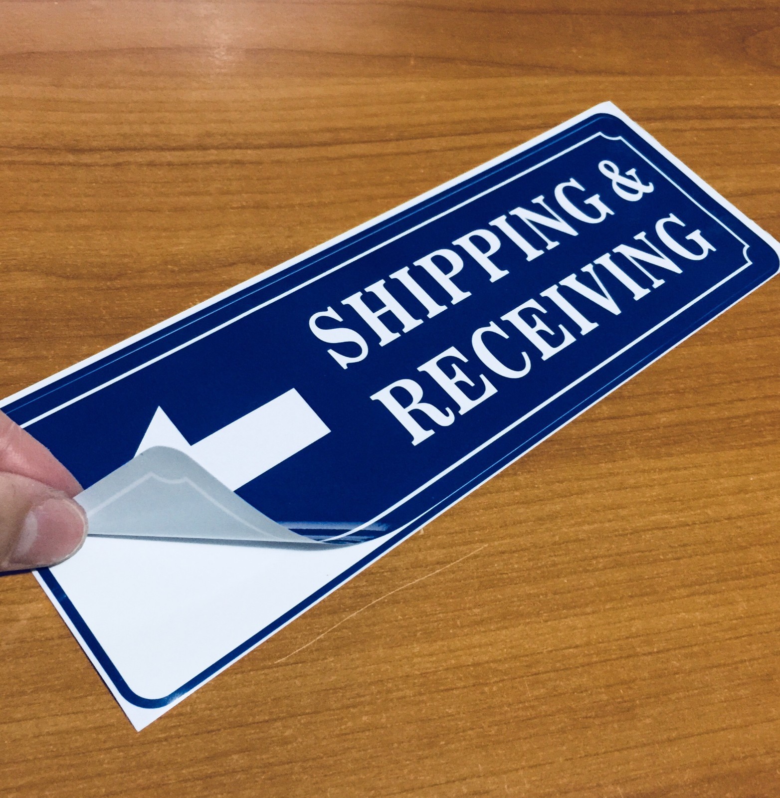 (2 Pack) 9&Prime; X 3&Prime; Shipping & Receiving Sign Back Self Adhesive Vinyl Sticker