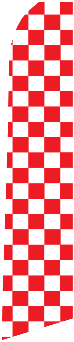 Swooper Feather Flutter Tall Flag | Flag Only | Checkered Pattern, 15&prime; Assembled