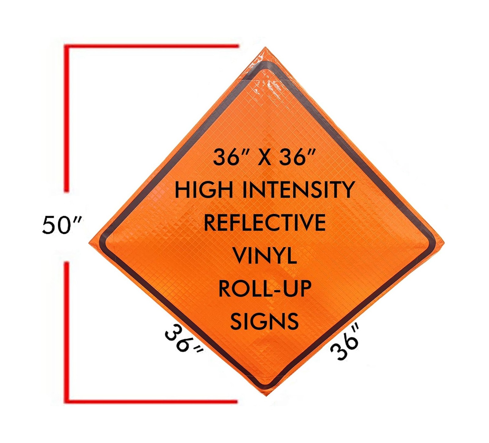 OrangeGear® 36” x 36” MUTCD TTC Compliant Orange Reflective Rol