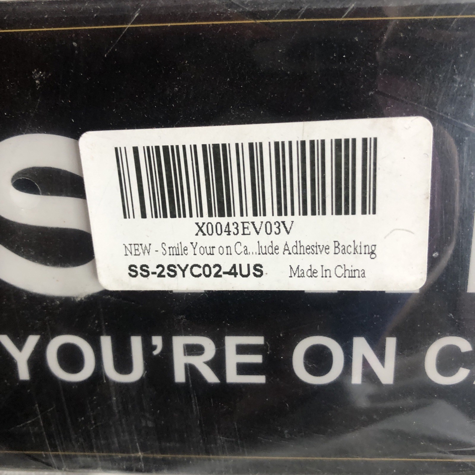 Smile Your on Camera Signs 4 Pack 9&Prime; X 3.1&Prime; Acrylic Camera Signs NEW!