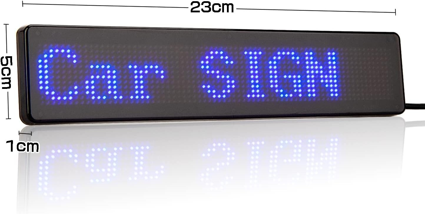 Smart Programmable LED Car Sign Bluetooth Messaging Board for Vehicles & Stores