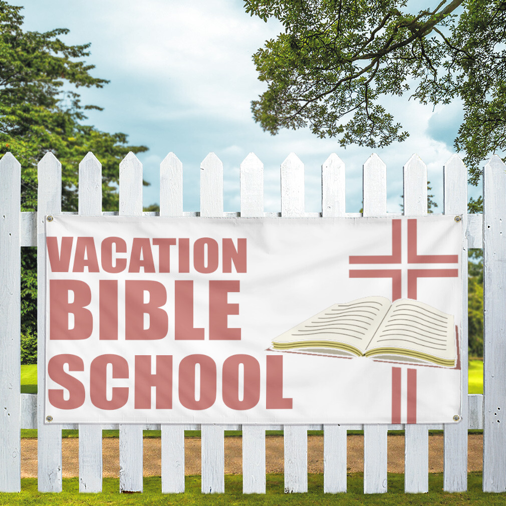 Vinyl Banner Multiple Sizes Vacation Bible School Advertising Printing Hobbies