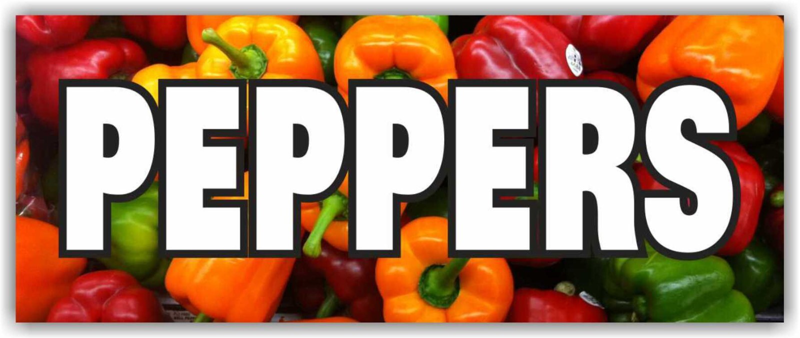 Peppers Advertising Banner Vinyl Sign fresh vegetables fruits farm berries