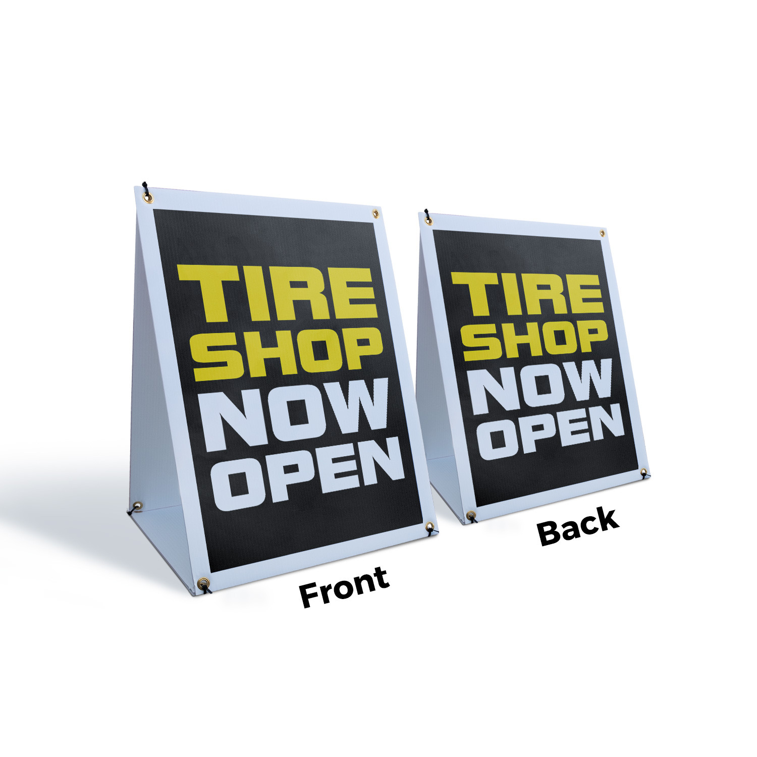 Tire Shop Now Open A-Frame Sidewalk Sign Grand Opening Reliable Service Buy