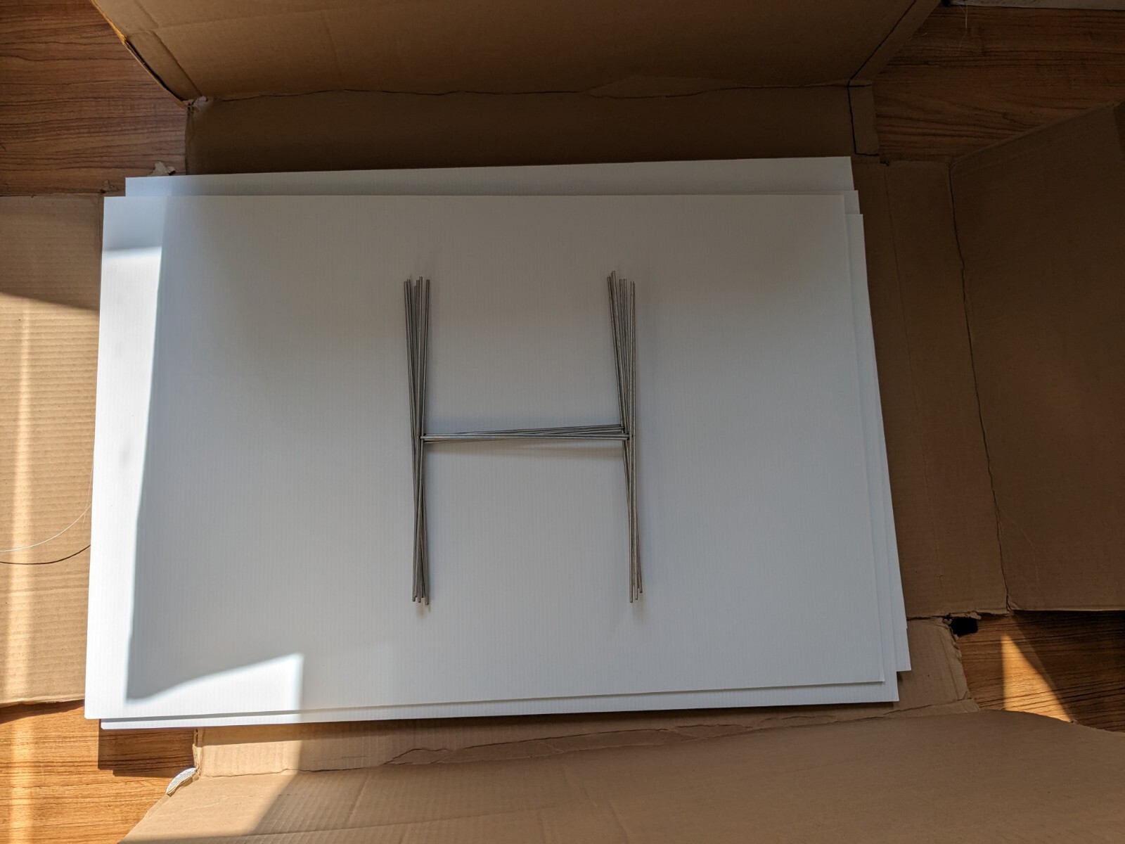 12 Corrugated Plastic Customizable 36×24 Heavy Duty White Signs 12 Metal…
