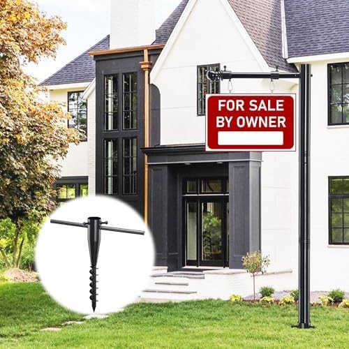 Real Estate Sign Post, 100 inch Realtor Yard Sign Post for Sale Signs, Rent Sign