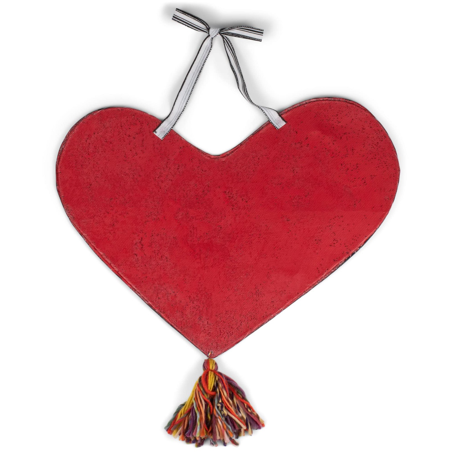 Demdaco Colorful Peace Heart Mesh Door Hanger, Aluminum, 22&Prime;x26&Prime;H
