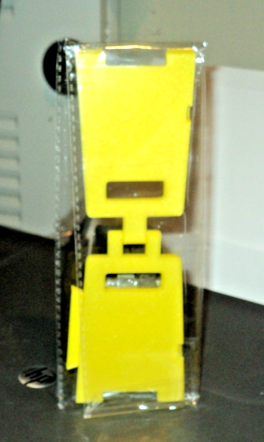 CAUTION OVERSTIMULULATED Sandwich Sign: BRAND NEW: 2 1/2&Prime; x 4&Prime;: Desk Sign