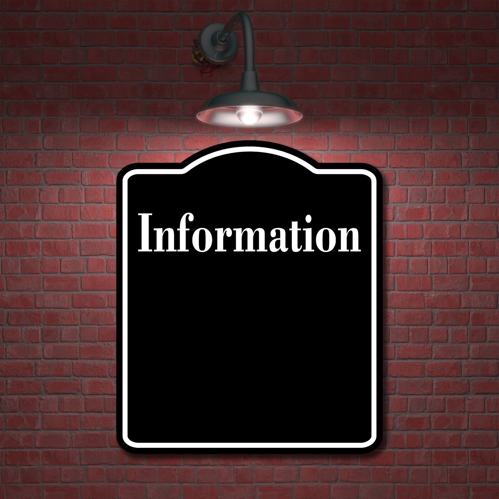 Information BLACK Aluminum Composite Sign