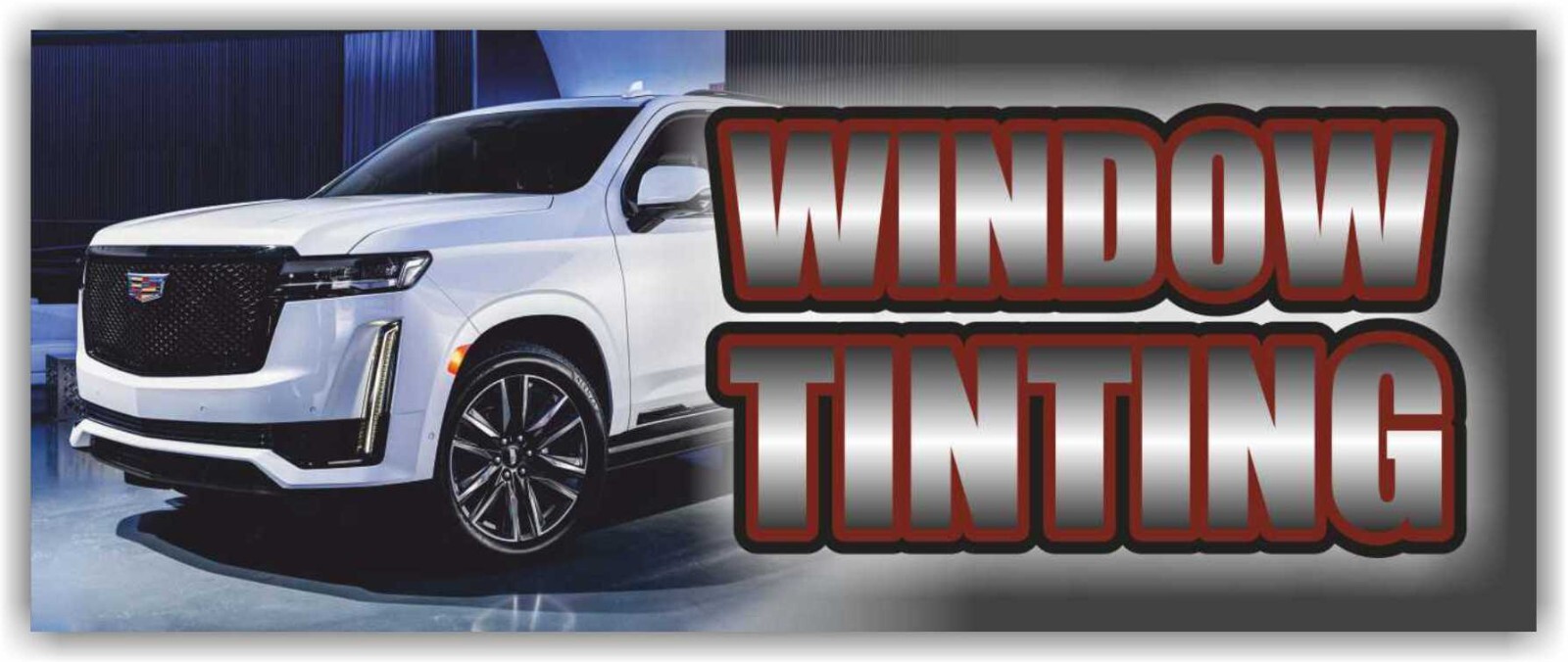 WINDOW TINTING Advertising Banner Vinyl Sign Detailing Service Car Wash Tint