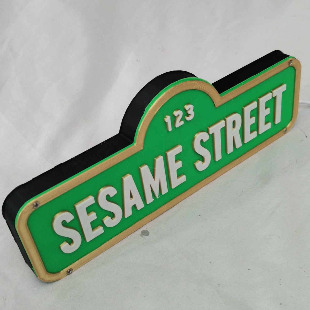 3D Printed Sesame Street RGB LED Lighted Box Sign With Remote Control