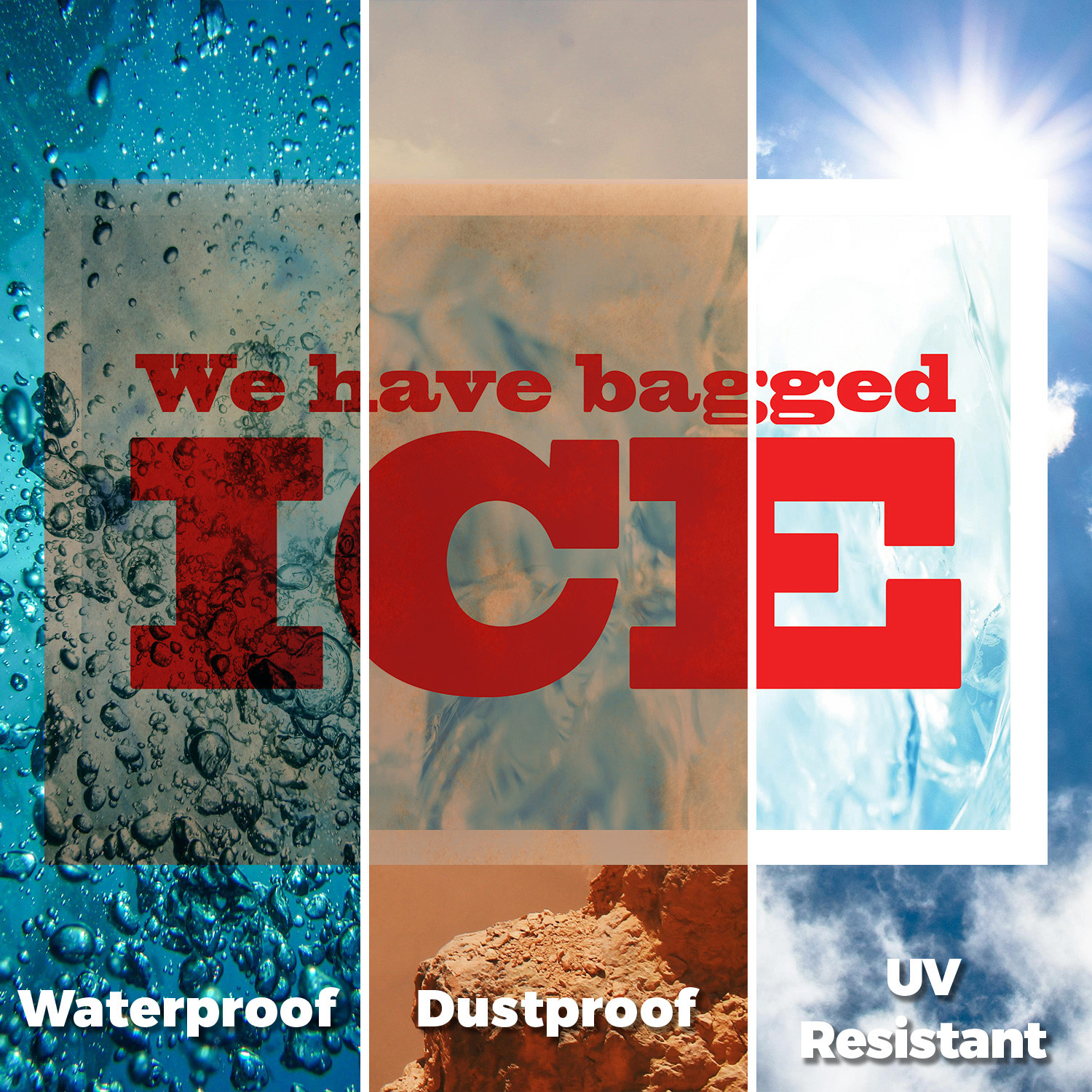 We Have Bagged Ice Yard Sign Refreshing Supplies, Local Shops, Bold Signage