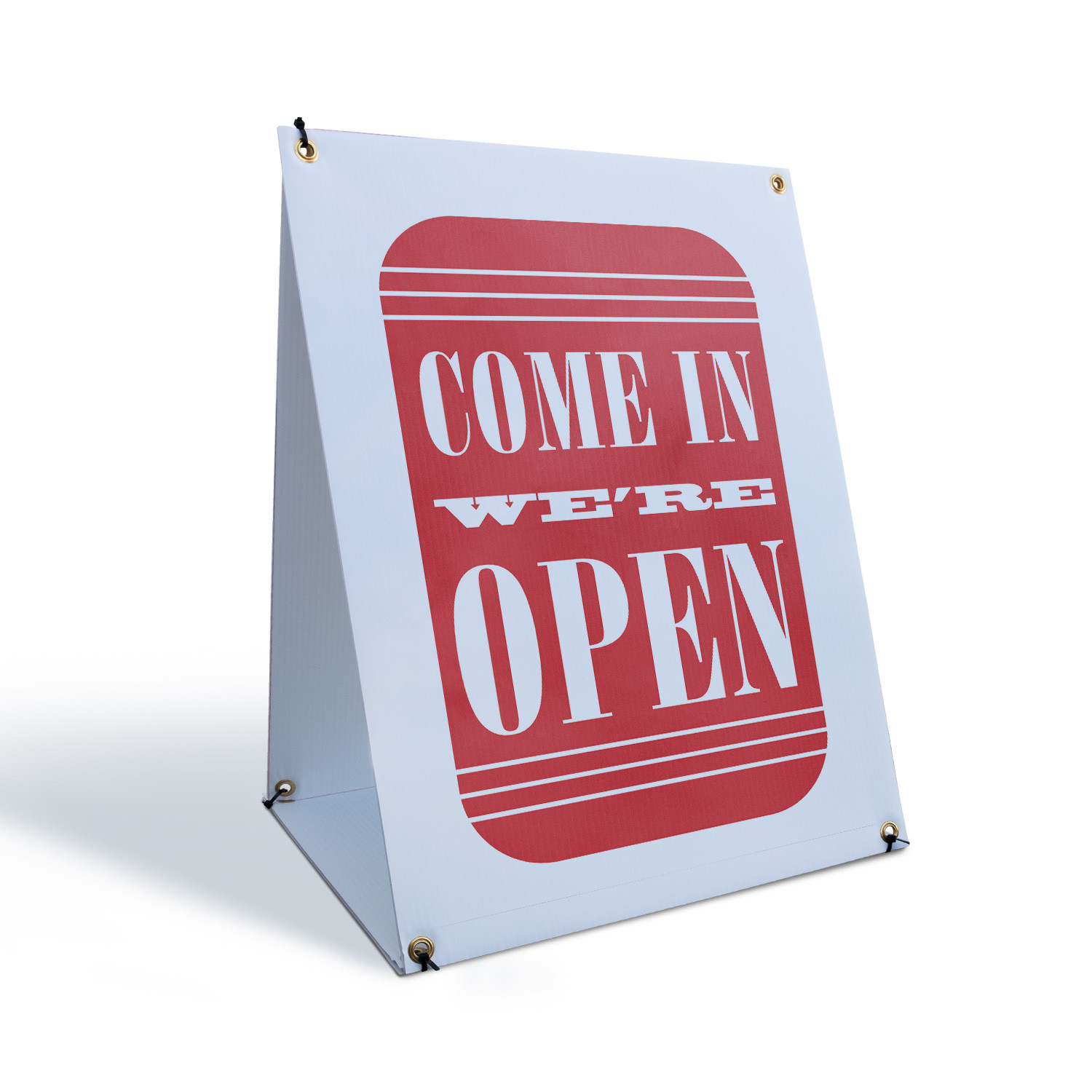 Come In We Are Open A-Frame Sidewalk Sign Business Signage Clear Messaging