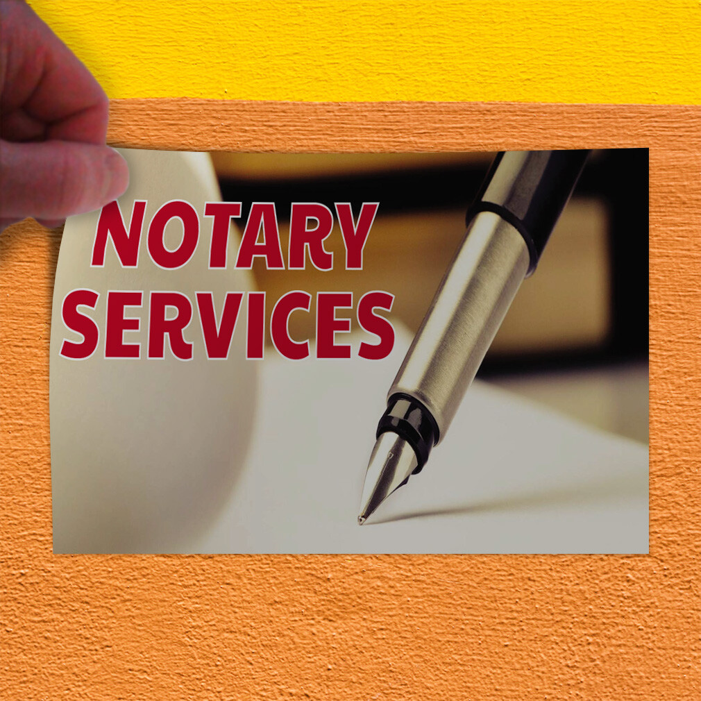 Decal Stickers Notary Services Outdoor Advertising Printing Store Sign Label