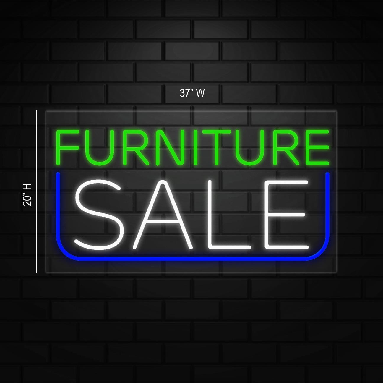Furniture Sale Sign for Business Displays | LED Flex Neon | 37&Prime;W x 20&Prime;H x 1&Prime;D