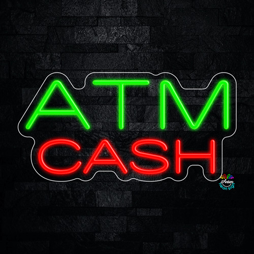 ATM Cash LED Neon Sign 20&Prime;L x 10&Prime;H #32030