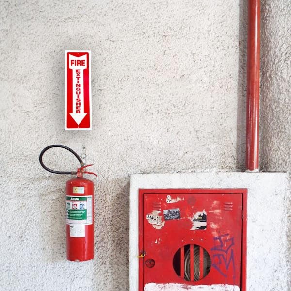 Fire Extinguisher Sign – 12 Pack 4×12 Inch – 23 Mil Plastic – Fire Extinguish…