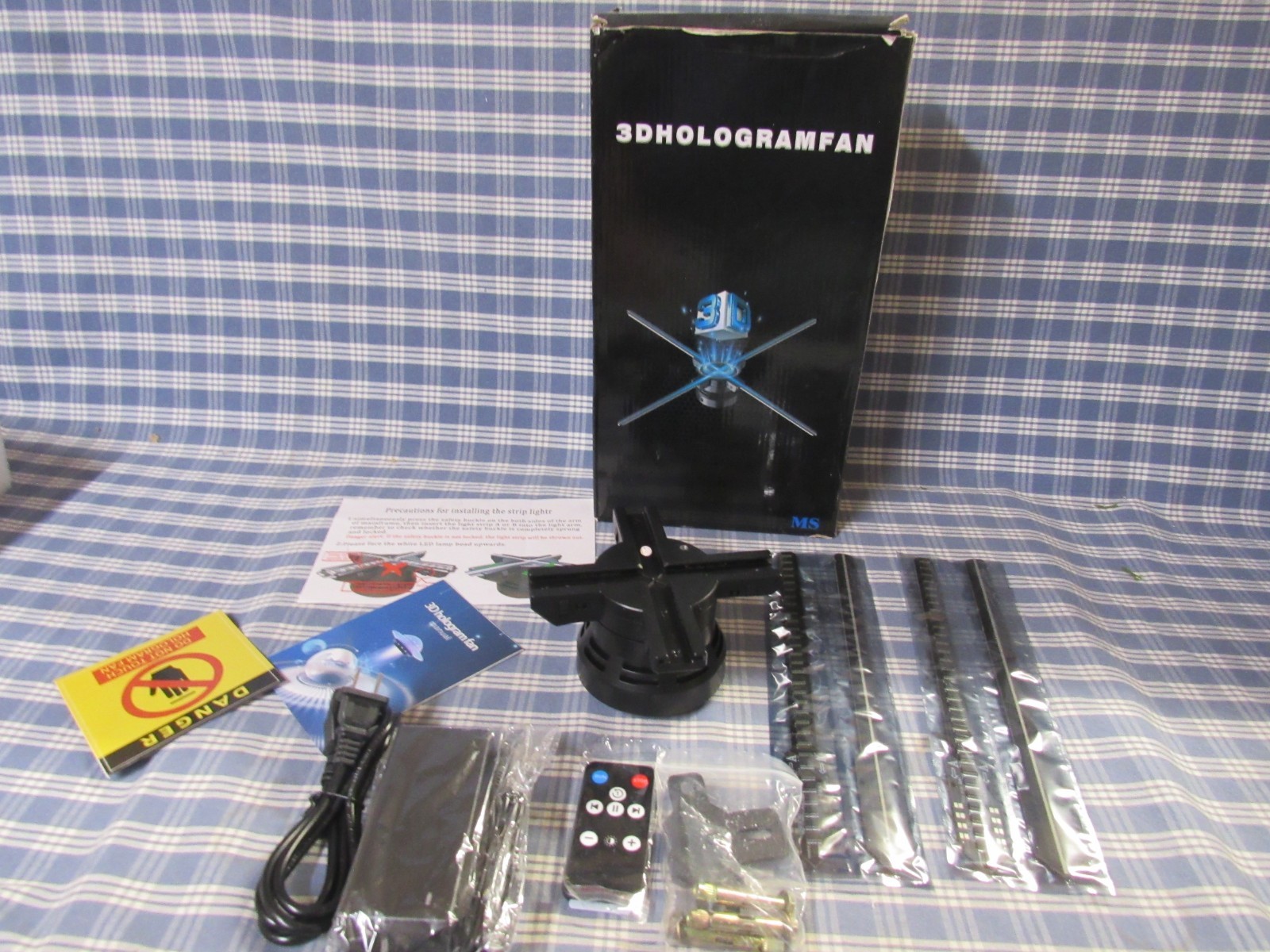 3D Hologram LED Fan 22 Inch Bluetooth, Wi-Fi (Open Box Item) FAST FREE SHIPPING.
