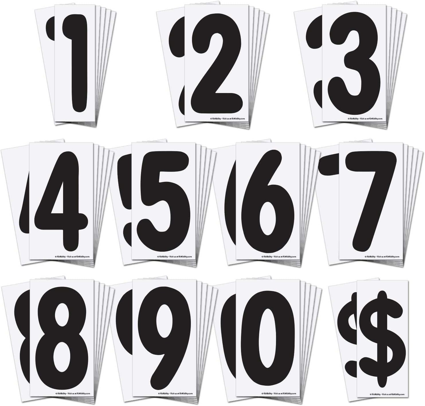 Enhanced Visibility Numbers for A-Frame Signs – Pack of 60
