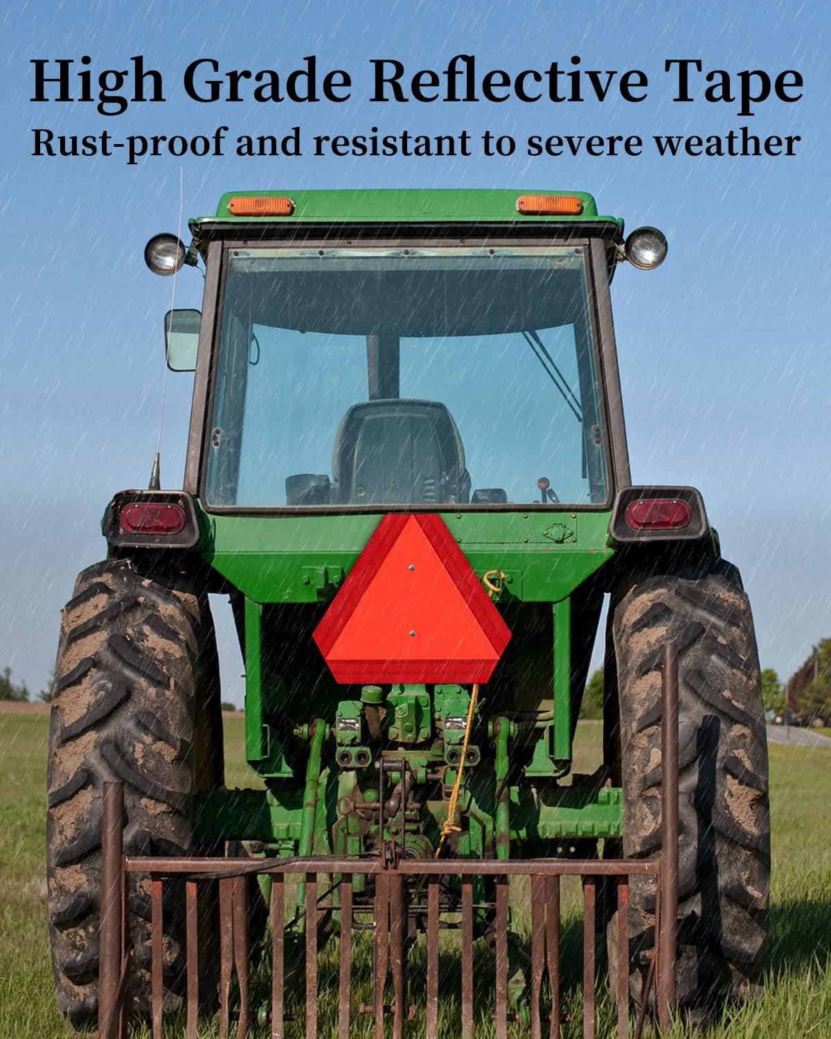 14×16 Inch Rust Free Aluminum Alow Moving Vehicle Triangle Sign for Tractor Golf