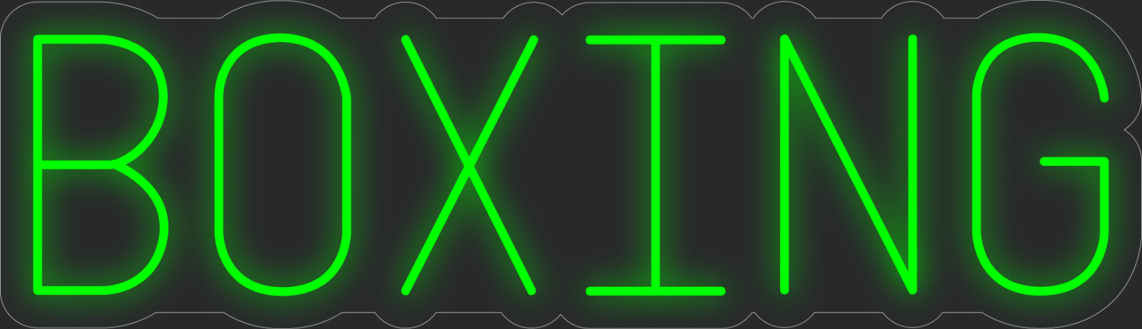 Boxing Neon LED Sign Business Wall Decor Lighted Store Sign 36 x 11 in.
