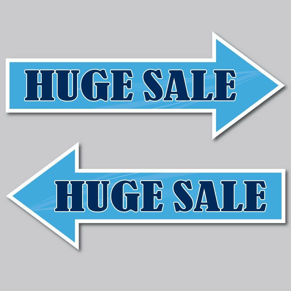 Set of 2 – &lsquo;Huge Sale&rsquo; Arrow Signs With Grommets – 1 Set Left! Ships Free!