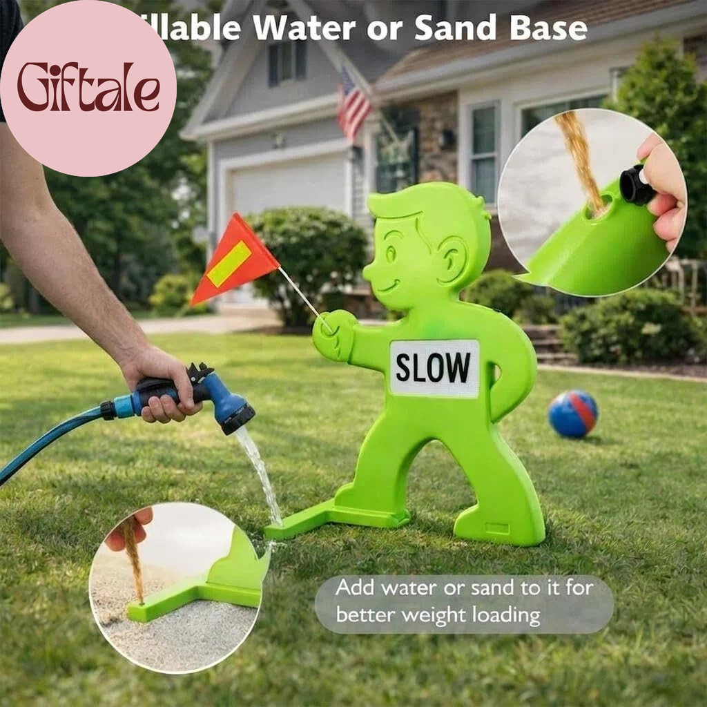 Slow Children at Play Safety Sign, 31 Inch | Reflective Flag