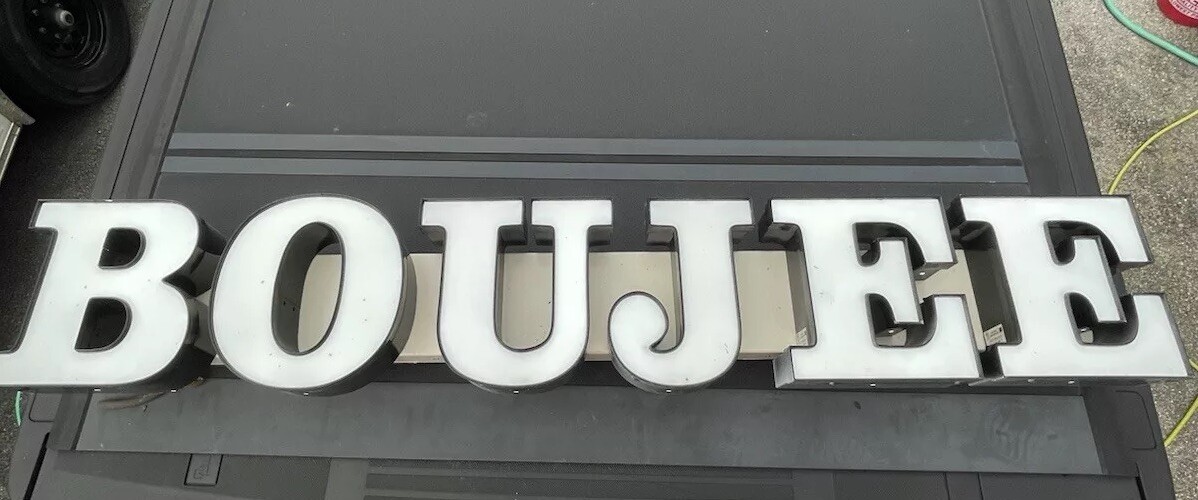 BOUJEE Channel Box LED LIGHTED SIGN Commercial 5&prime; Length X 10&Prime; Height X 6&Prime; Wide