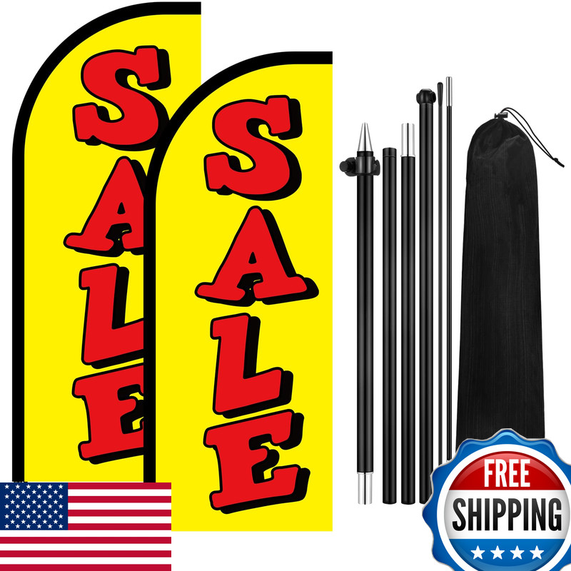 Mindsoft 2 Sets Themed Swooper Flag Storage Bag Flagpole Kit And Ground Stake 7