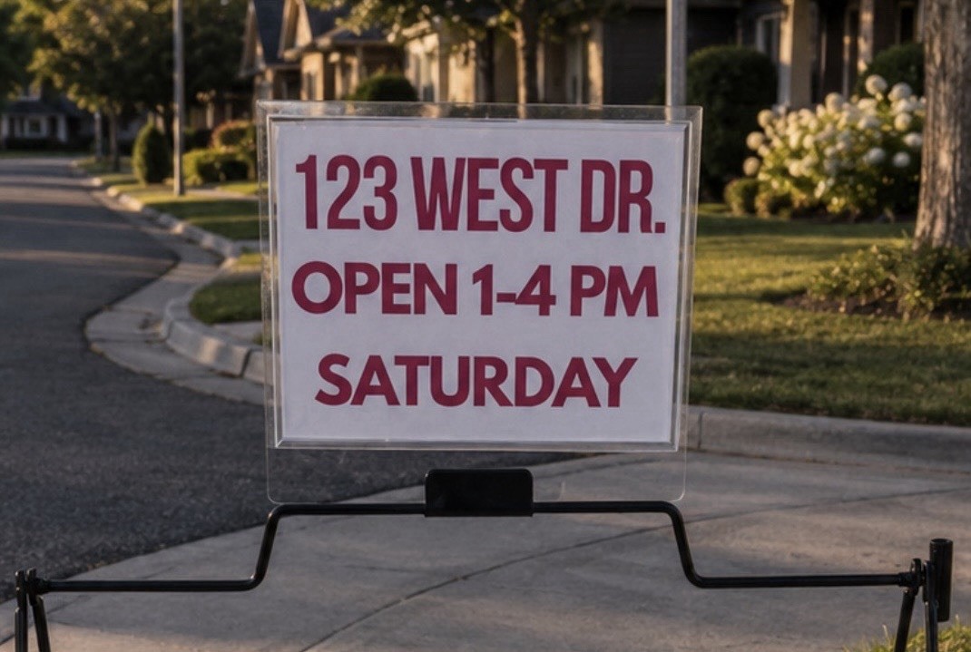 A-Frame Sidewalk Sign Rider Topper Magnetic Double-Sided Holds 8.5×11 Inserts