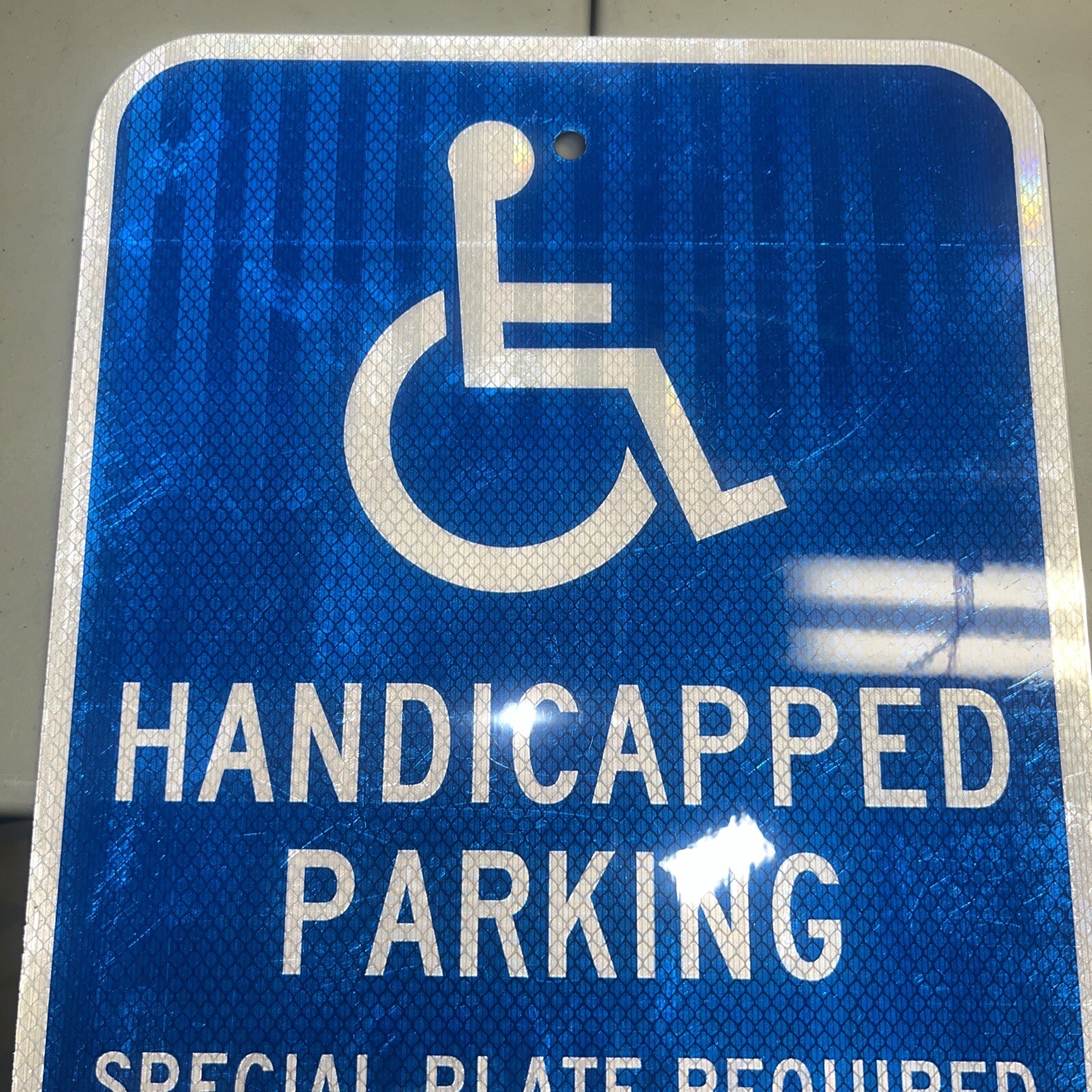 18&Prime;X12&Prime; Reflective Reserved Parking Handicapped Heavy Gauge Aluminum Sign